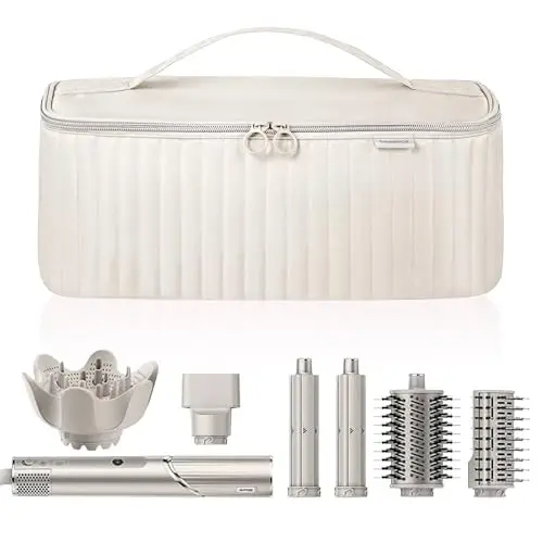 Lexeeco Hair Dryer Tools Travel Bag for Shark Flex Style Fusion AttacModazoneent | Dyson Airwrap Travel Case,Hair Tool Organizer Bag for Straightener Airstraight Curling Iron,Brush Diffuser,Gifts for Women - LEXEECO