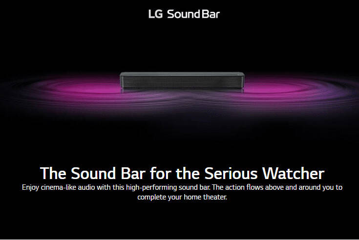 LG 2.0 Channel 40W Compact Soundbar - SK1 - 6