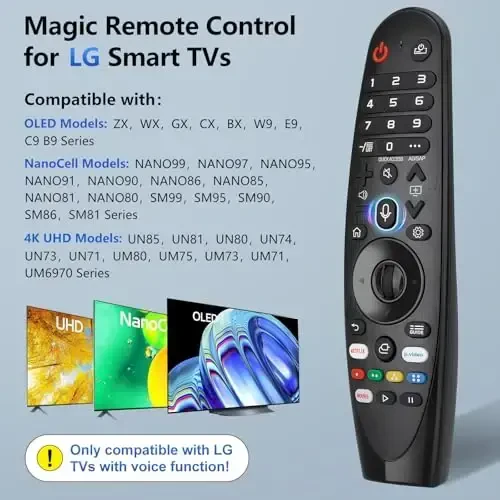 Voice Magic Remote for LG-Smart-TV-Remote Control Replacement, AKB75855501 AN-MR20GA MR19BA MR18BA MR650A with Voice Recognition and Pointer Function - 2