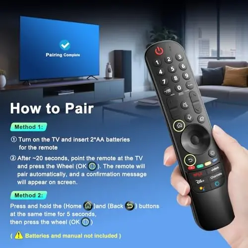 Magic Remote for LG-Smart-TV-Remote-Control-Replacement with Pointer and Voice Function,Compatible with LG 2021/2022/2023/2024 UHD OLED QNED NanoCell 4K 8K Smart TV - 3