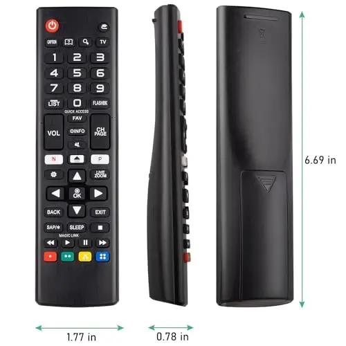 Remote Control for LG-Smart-TV-Remote All LG LCD LED HDTV 3D Smart TV Models… | for LG Smart remote (compatible with AKB75095307 etc.), long-range, stable, replaces old, no setup, needs 2 AAA batteries. - 4