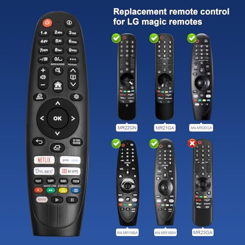 LG Magic Remote MR18BA MR19BA MR20GA MR21GA MR22GN için Yeni Evrensel Uzaktan Kumanda Yedeği, LG Akıllı TV'ler LCD/LED/OLED/QNED/NanoCell/UHD için - 3