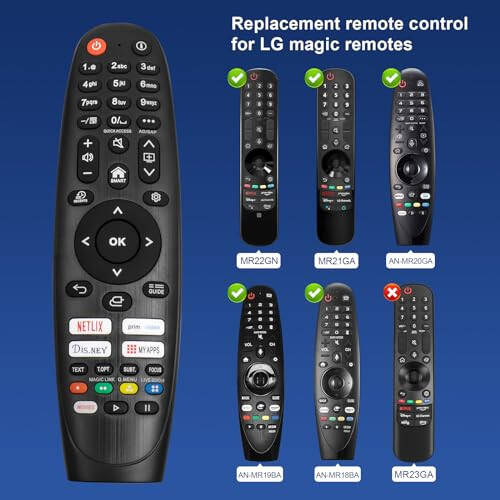 LG Magic Remote MR18BA MR19BA MR20GA MR21GA MR22GN için Yeni Evrensel Uzaktan Kumanda Yedeği, LG Akıllı TV'ler LCD/LED/OLED/QNED/NanoCell/UHD için - 3