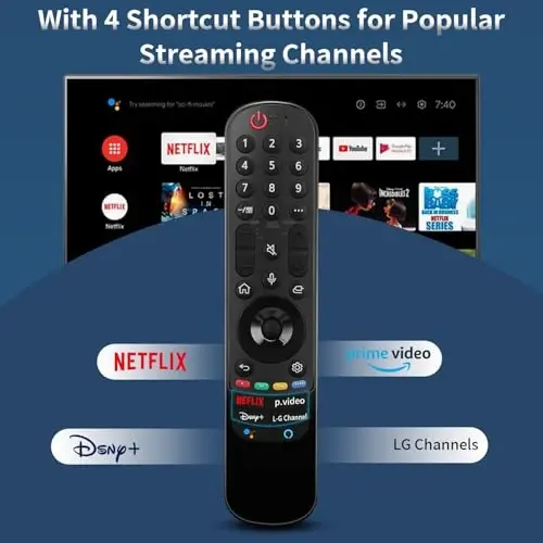 LG-TV-Remote-Control-Replacement, for 2019-2025 LG Remote for Smart TVs | with Voice and Pointer Function, Air Mouse, for LG Magic Remote, 2-Year Warranty - 5