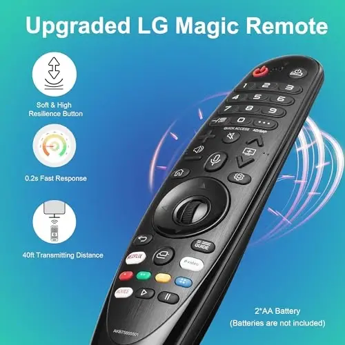 Magic Remote for LG UHD OLED QNED NanoCell Webos Smart TV Voice Magic Remote Control Replacement AKB75855501 AN-MR20GA MR19BA MR21 MR22 MR23 MR24 GA GN MR18BA, with Voice and Pointer Function - 5