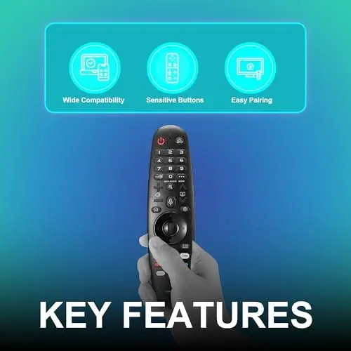 Magic Remote for LG UHD OLED QNED NanoCell Webos Smart TV Voice Magic Remote Control Replacement AKB75855501 AN-MR20GA MR19BA MR21 MR22 MR23 MR24 GA GN MR18BA, with Voice and Pointer Function - 3