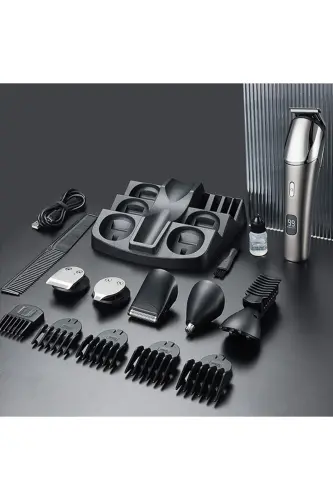 LI-1386 Men's Grooming Kit, Hair Beard and Full Body Care Set 6 in 1 - 10W - 6