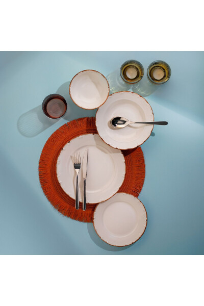 Liana Dinner Set (24 Pieces, Beige) - 1