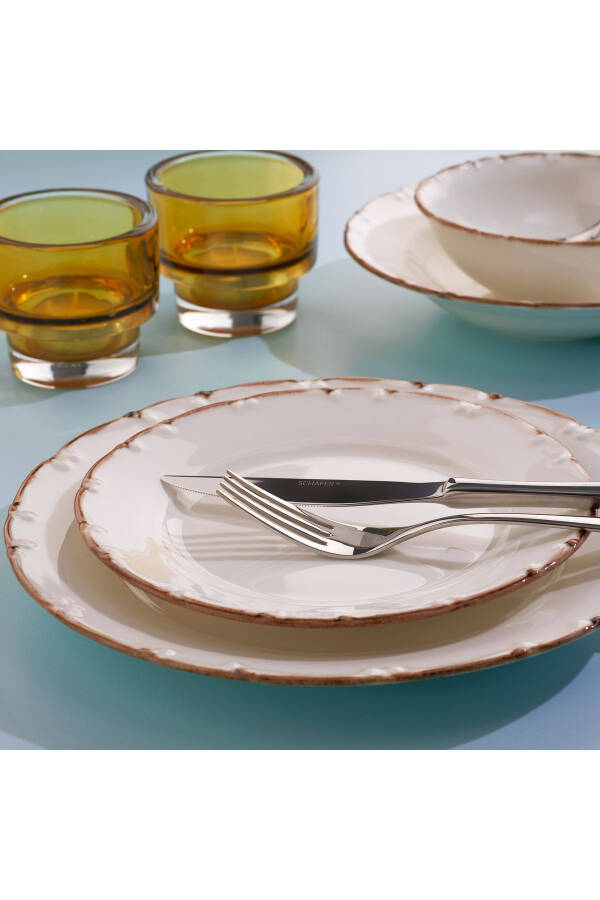 Liana Dinner Set (24 Pieces, Beige) - 4