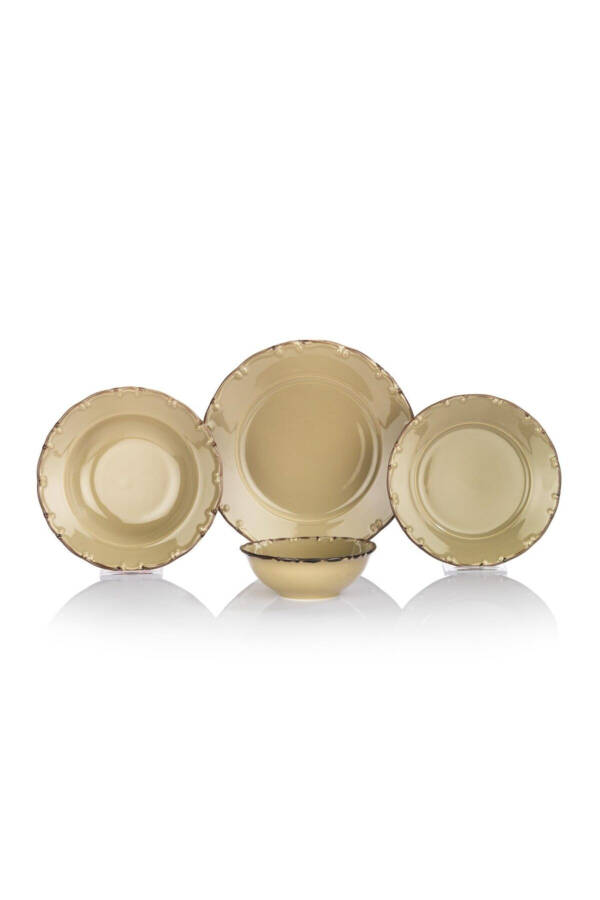 Liana Dinner Set (24 Pieces, Beige) - 9