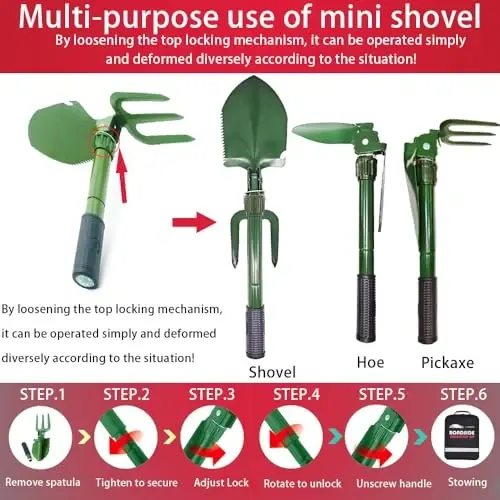 LIANXIN Emergency Car Kit - Premium Roadside Assistance Kit for Cars with Jumper Cables, Headlamp, Folding Shovel & Tow Strap All-in-One Vehicle Safety Kits for Winter, Travel, Survival (Men & Women) - 6