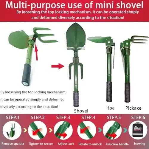 LIANXIN Emergency Car Kit - Premium Roadside Assistance Kit for Cars with Jumper Cables, Headlamp, Folding Shovel & Tow Strap All-in-One Vehicle Safety Kits for Winter, Travel, Survival (Men & Women) - 6