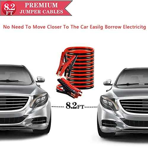 LIANXIN Roadside Emergency Car Kit-Safety Car Kit Car Emergency Kit with Jumper Cables Roadside Assistance Kit, Tow Rope, Safety Hammer, Reflective Warning Triangle,Car Tool Kit - 5