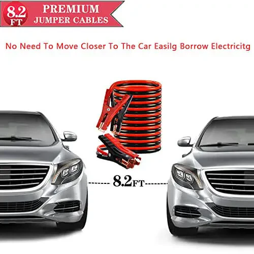 LIANXIN Roadside Emergency Car Kit-Safety Car Kit Car Emergency Kit with Jumper Cables Roadside Assistance Kit, Tow Rope, Safety Hammer, Reflective Warning Triangle,Car Tool Kit - 5