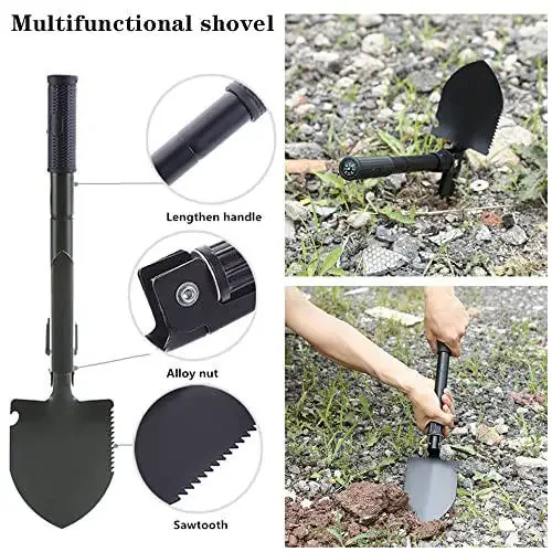 LIANXIN Yo'l chetida favqulodda avtomobil to'plami-Xavfsizlik avtomobil to'plami Avtomobil favqulodda to'plami, Jumper simlari, Yo'l yordami to'plami, tormoz ipi, xavfsizlik bolg'achasi, aks ettirish ogohlantirish uchburchagi, avtomobil asboblar to'plami - 4