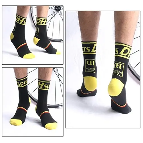 Libar Men's Cycling Socks Unisex Breathable Sports Running Trekking Athletic Basketball Socks - Libar (1)
