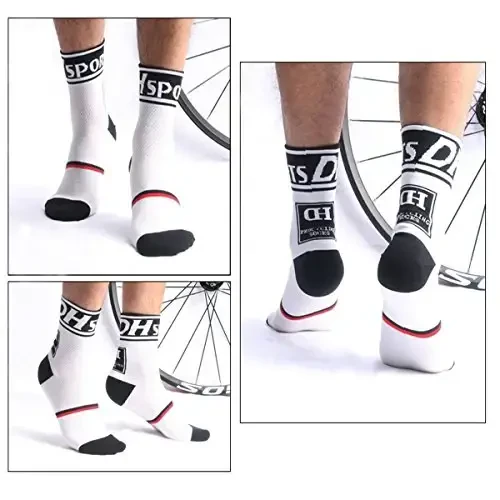 Libar Men's Cycling Socks Unisex Breathable Sports Running Trekking Athletic Basketball Socks - 3