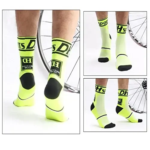 Libar Men's Cycling Socks Unisex Breathable Sports Running Trekking Athletic Basketball Socks - 3