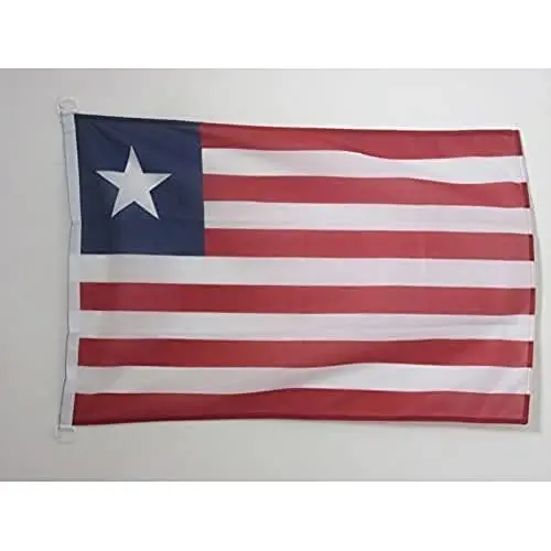 Liberiya dengiz bayrog'i 18'' x 12'' - Liberiya bayroqlari 30 x 45 sm. - Qayiq uchun banner 12x18 dyuym - AZ FLAG 