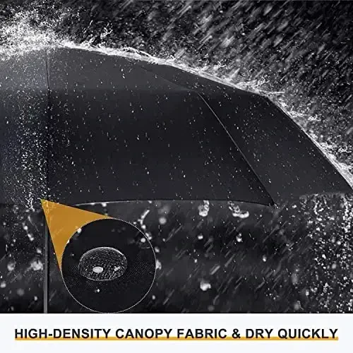 Liberty Imports 3 Pack Windproof Travel Rain Umbrellas - Compact, Light, Automatic, Strong and Portable - for Men and Women - 4