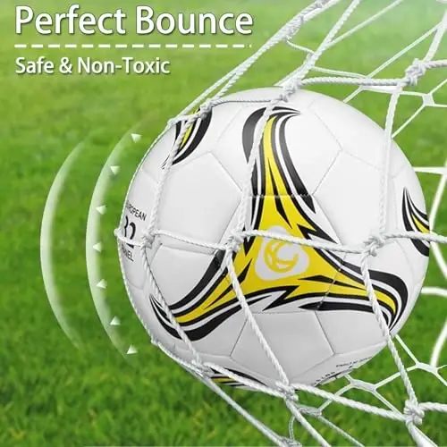 Libima 13 Pcs Soccer Ball Bulk 10 Pcs Official Soccer Ball with 2 Pump and Carry Bag Indoor Outdoor Training Game Sport Gift for Youth Adult Back to School - 4