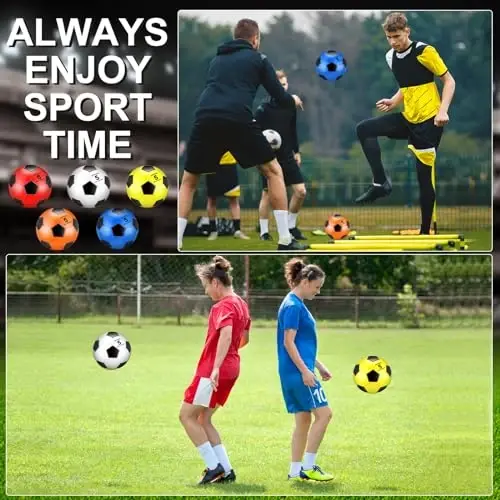 Libima 13 Pcs Soccer Ball Bulk 10 Pcs Official Soccer Ball with 2 Pump and Carry Bag Indoor Outdoor Training Game Sport Gift for Youth Adult Back to School - 5