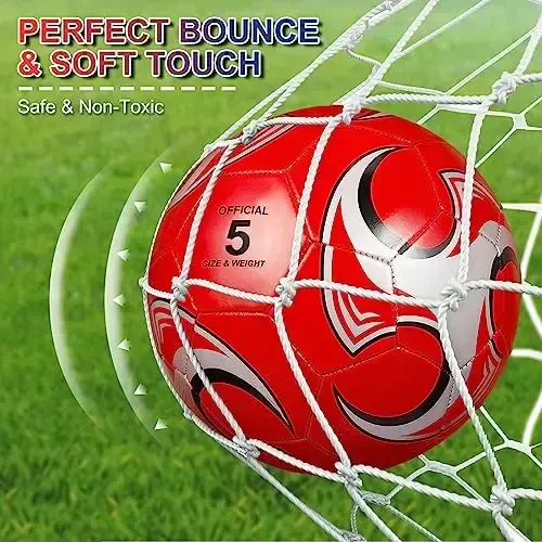 Libima 13 Pcs Soccer Ball Bulk 10 Pcs Official Soccer Ball with 2 Pump and Carry Bag Indoor Outdoor Training Game Sport Gift for Youth Adult Back to School - 4