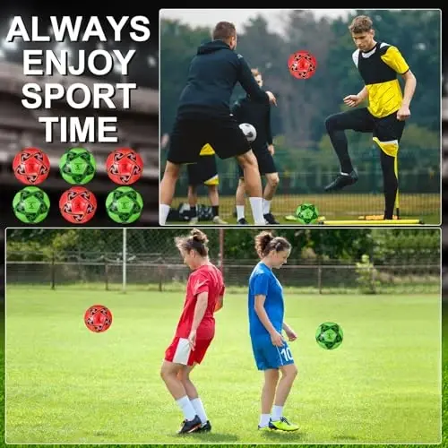 Libima 13 Pcs Soccer Ball Bulk 10 Pcs Official Soccer Ball with 2 Pump and Carry Bag Indoor Outdoor Training Game Sport Gift for Youth Adult Back to School - 5