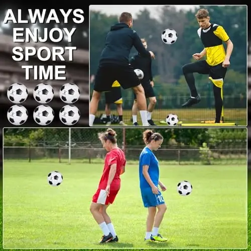 Libima 13 Pcs Soccer Ball Bulk 10 Pcs Size 5 Soccer Ball with 2 Pump Deflated and Carry Bag Youth Soccer Ball Operation Soccer Training Gift - 4