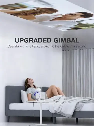 License App Projector, VISSPL Full HD 1080P Video Projector, Tripod bilan portativ tashqi projektor, bolalar uchun sovg'a, Android/iOS/Windows/TV Stick/HDMI/USB bilan mos keladigan uy kinoteatri telefon projektori - 4