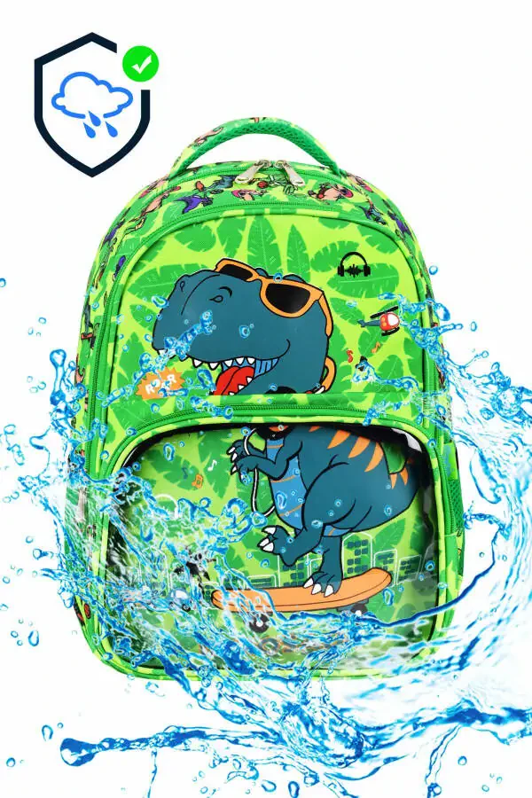 Licensed Dinosaur 3-Piece Set Primary School Bag, Thermal Lunch Bag and Pencil Case Set - 3