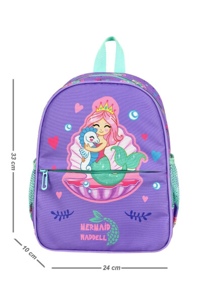 Licensed Mermaid Patterned Kindergarten Nursery Preschool Children Backpack - 2