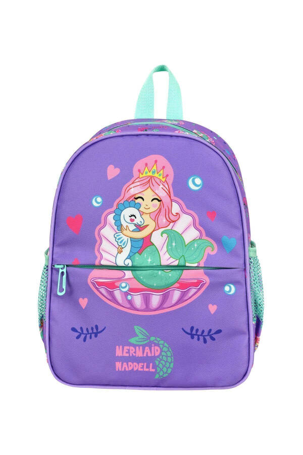 Licensed Mermaid Patterned Kindergarten Nursery Preschool Children Backpack - 3