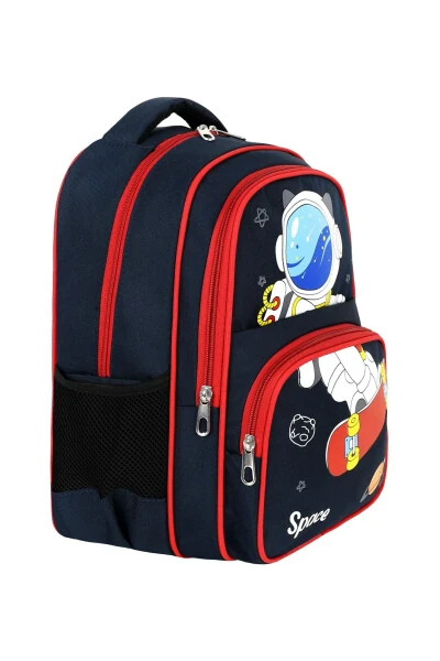 Licensed Navy Blue Astronaut Space Elementary School and Lunch Bag Set - 3