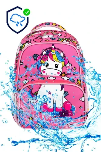 Licensed Unicorn 3-Piece Set School Bag, Thermal Lunch Bag, and Pencil Case Set-Pink - 3