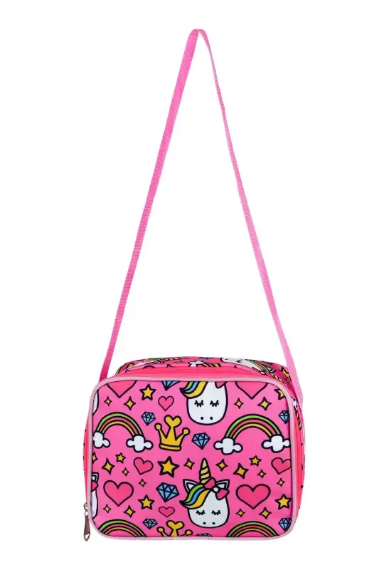 Licensed Unicorn 3-Piece Set School Bag, Thermal Lunch Bag, and Pencil Case Set-Pink - 6