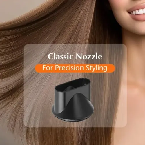 Licoseam Hair Dryer, 1600W Small Foldable Hair Blow Dryer, Fast Drying Compact Hair Dryer, Black - 5