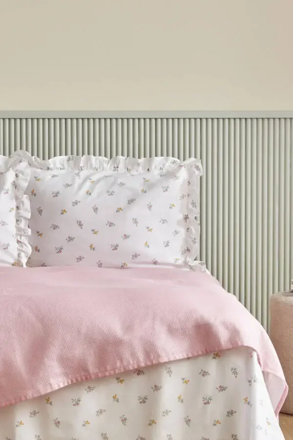 Lidya 100% Cotton Single Bed Duvet Set (Powder) - 2