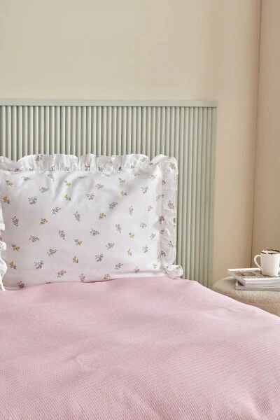 Lidya 100% Cotton Single Bed Duvet Set (Powder) - 3