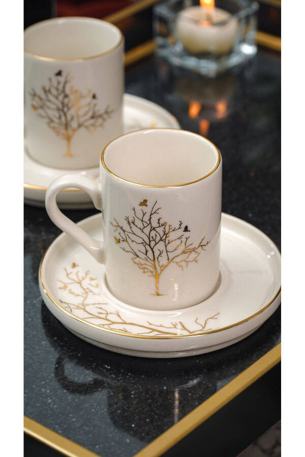 Life Tree 2 Piece Porcelain Cup Set 100 ml - 4