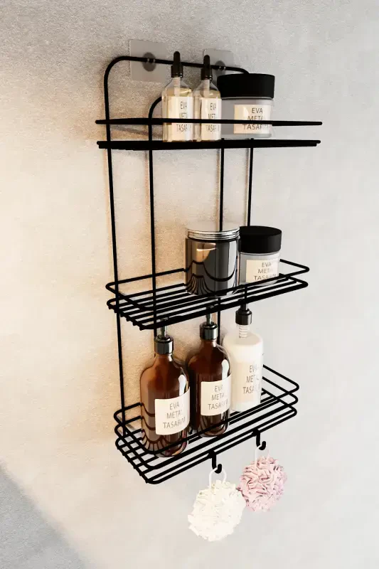 Lifetime Rustproof Adhesive Flat Bathroom Organizer - 1