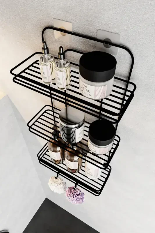 Lifetime Rustproof Adhesive Flat Bathroom Organizer - 5