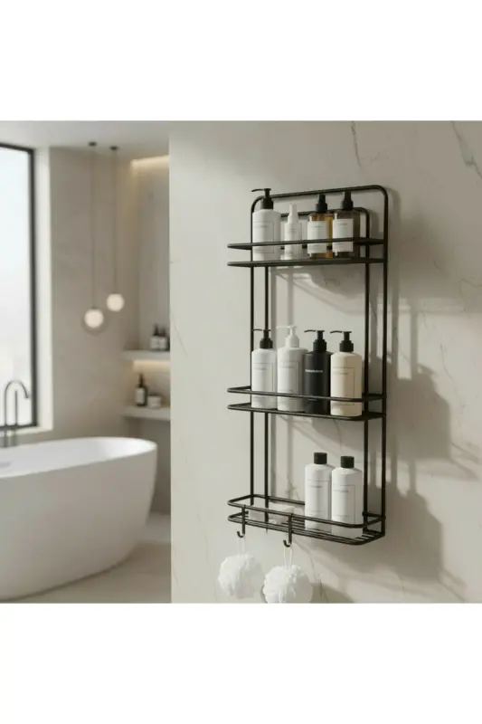 Lifetime Rustproof Adhesive Flat Bathroom Organizer - 6