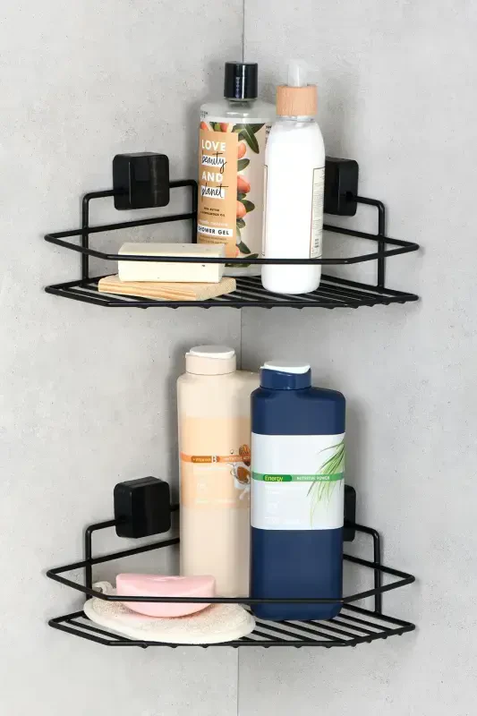Lifetime Stainless Steel Adhesive Bathroom Shelf, Bathroom Organizer, Shampoo Rack - 2