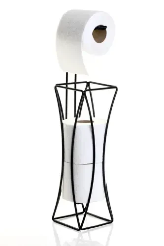 Lifetime Stainless Steel Spare Toilet Roll Holder, Black - 1