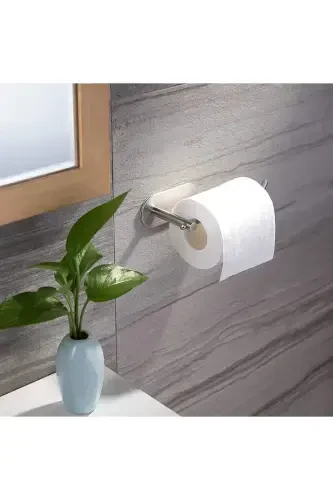 Lifetime Stainless Steel Toilet Paper Holder / Adhesive System - Toilet Paper Holder, Bayno & Toilet - 1