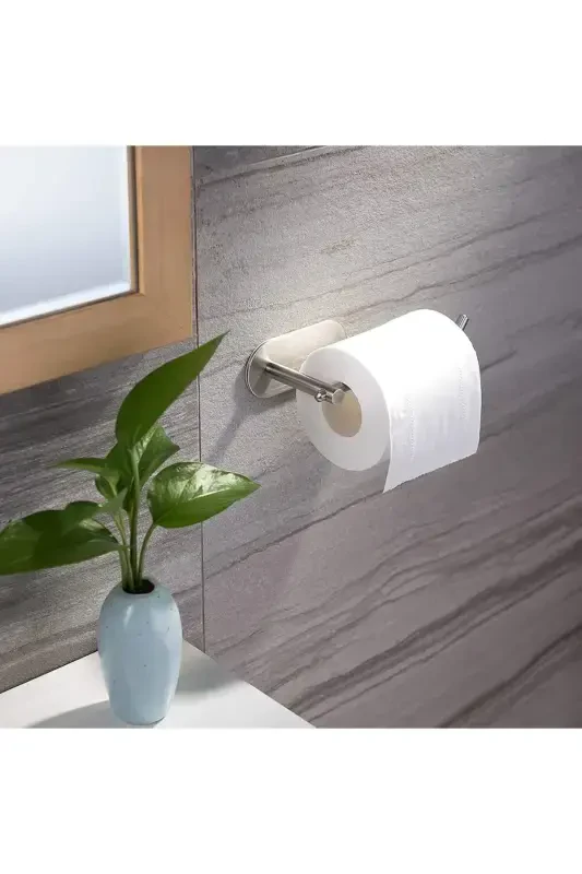 Lifetime Stainless Steel Toilet Paper Holder / Adhesive System - Toilet Paper Holder, Bayno & Toilet - 1