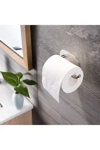 Lifetime Stainless Steel Toilet Paper Holder / Adhesive System - Toilet Paper Holder, Bayno & Toilet - ZIFT UNIQUE (1)