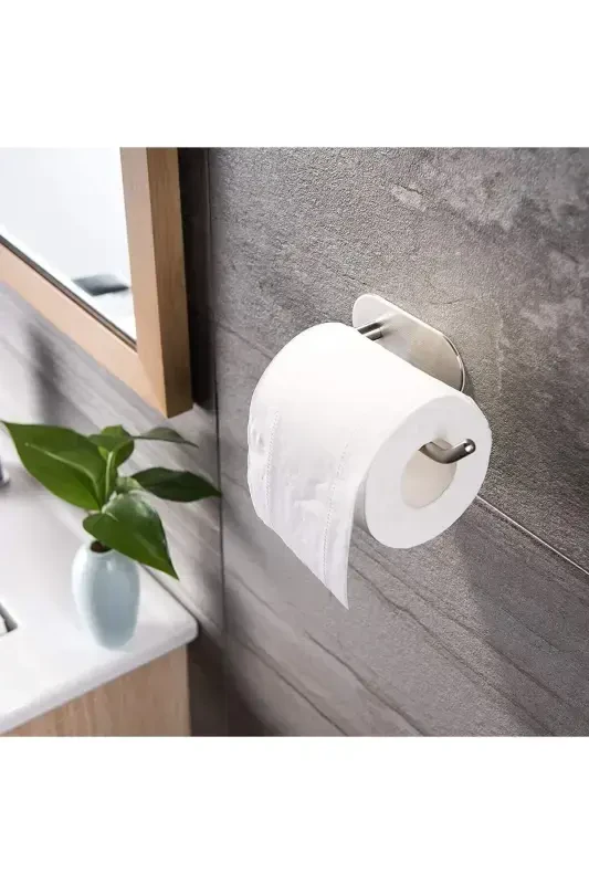 Lifetime Stainless Steel Toilet Paper Holder / Adhesive System - Toilet Paper Holder, Bayno & Toilet - 2