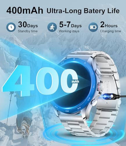 LIGE Erkaklar uchun Aqlli Soatlar, 1.32“ Bluetooth Qo'ng'iroqlari/Xabarlarni Yuborish Xususiyatiga Ega Aqlli Soat, 20 Sport Rejimlari Qon Bosimi/Yurak Urishi Kuzatuvchisi IP67 Su o'tkazmaydigan Ko'k Erkaklar Aqlli Soati Android iOS Telefonlar uchun - 6